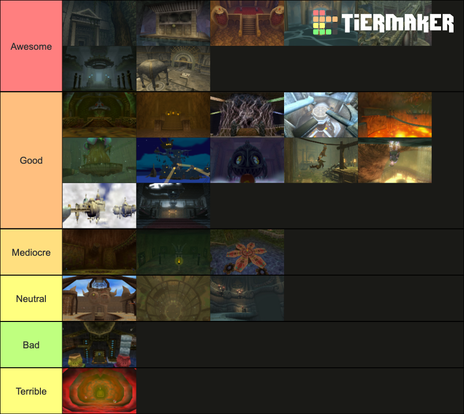 Zelda All 3D Temples Dungeons Tier List Community Rankings