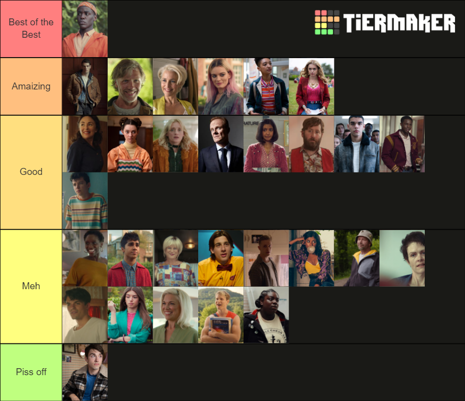 Sex Education NETFLIX Characters Tier List Community Rankings TierMaker