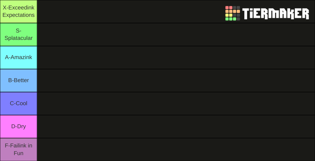 Splatoon Modes Tier List Community Rankings Tiermaker