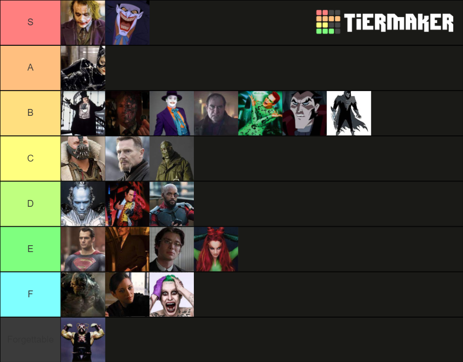 Best Batman Movie Villains Tier List Community Rankings TierMaker