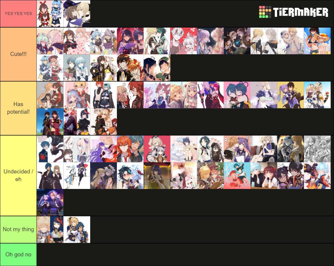 Genshin Ship List Tier List Community Rankings TierMaker