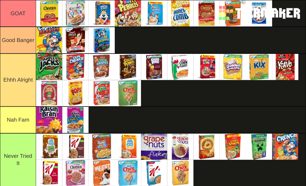 Cereal Tier List Community Rankings TierMaker