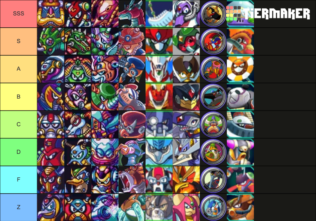 Mega Man X Series Mavericks Bosses Tier List Community Rankings