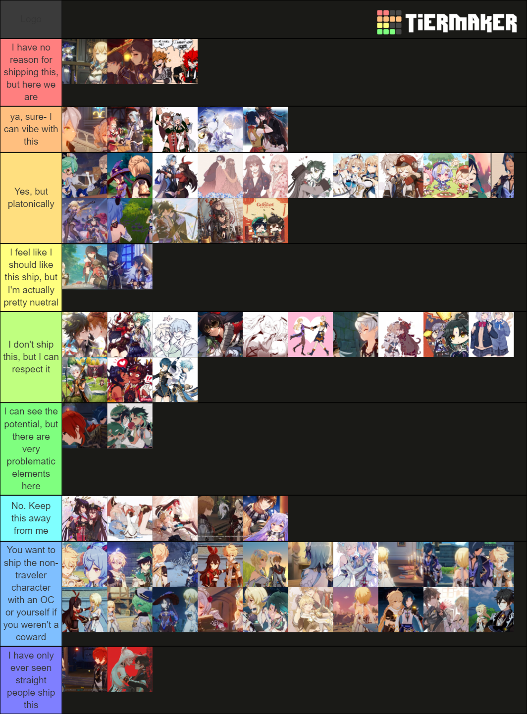 Genshin Ship As Of 1 6 Tier List Community Rankings TierMaker