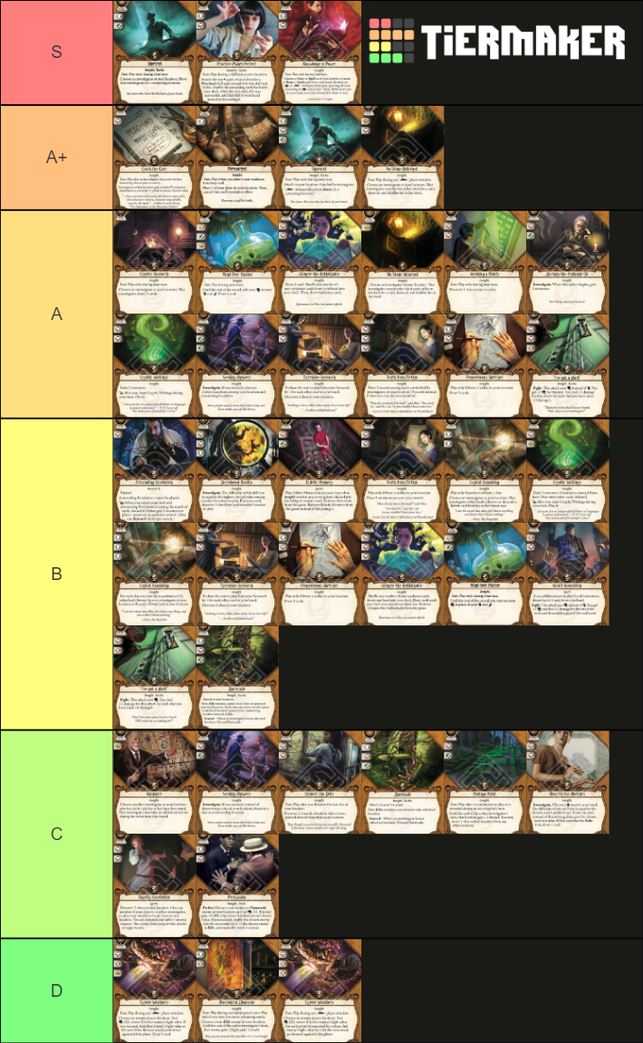 Arkham Horror Tcg Seeker Events Maker Tier List Community Rankings