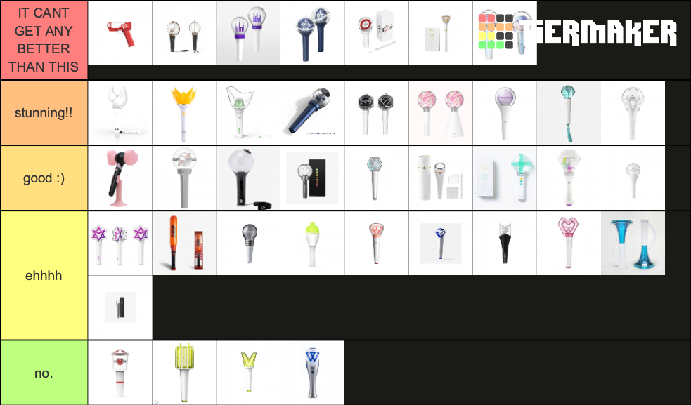 Kpop Lightstick Ranking Tier List Community Rankings Tiermaker