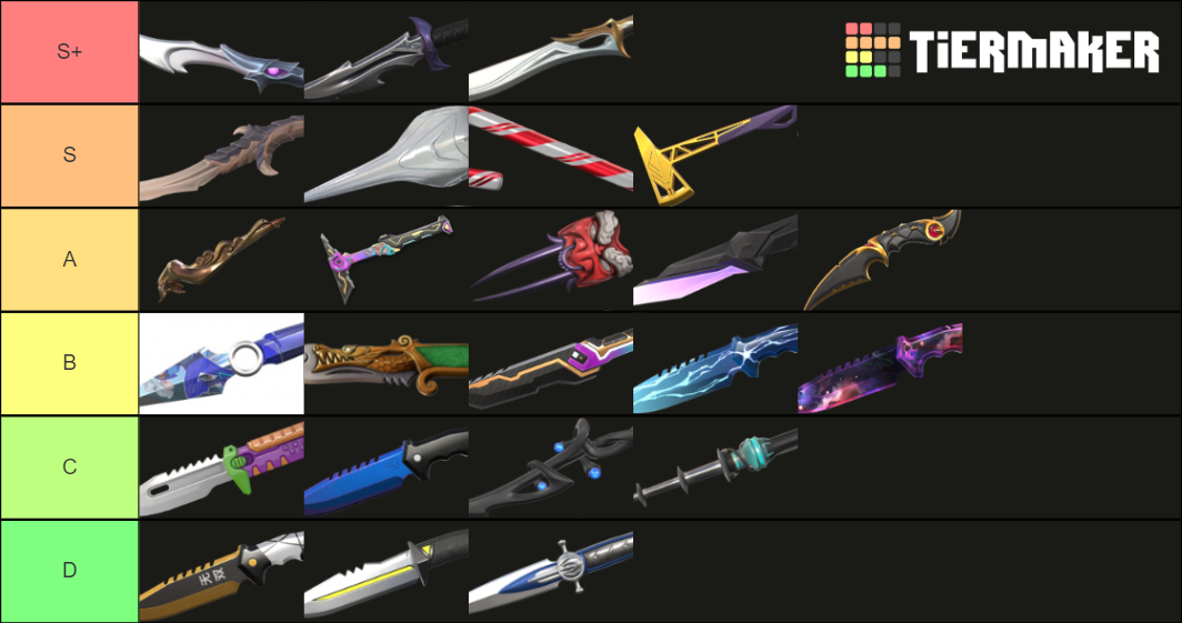 KNIFE Skins All Of Them Valorant Tier List Community Rankings