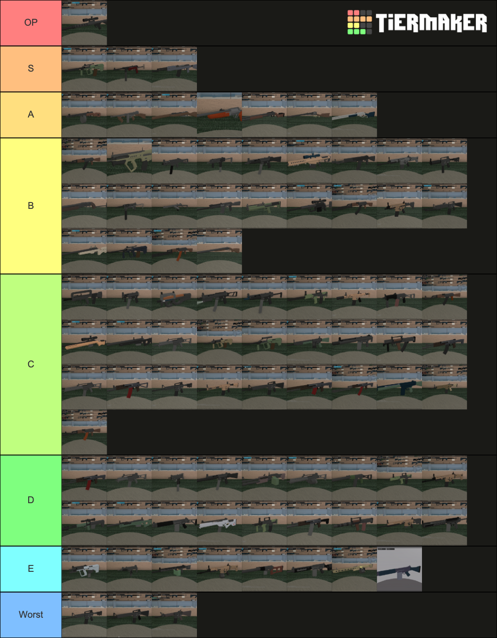 Phantom Forces Gun Tier Tier List Community Rankings Tiermaker