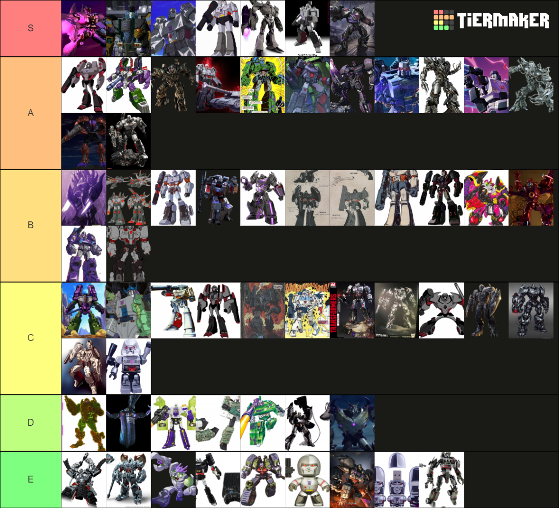 Comodin Cam S Megatron Designs Tier List Community Rankings Tiermaker