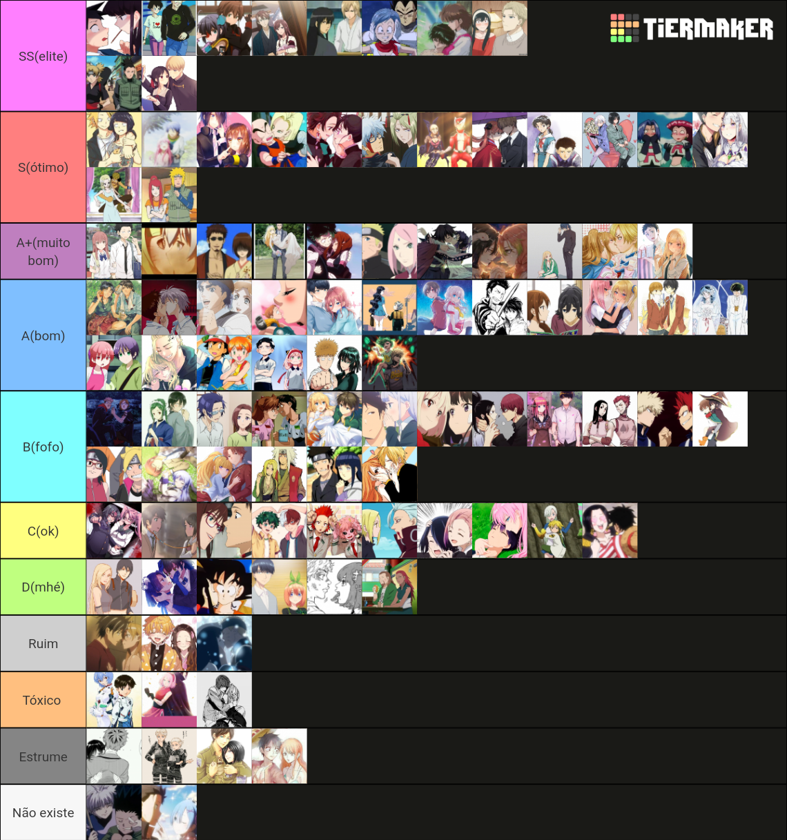 Casais E Ships De Anime Tier List Community Rankings Tiermaker