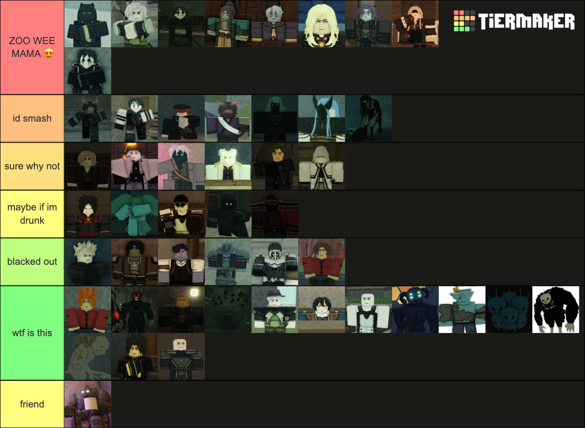 Deepwoken Smash Or Pass Tier List Community Rankings Tiermaker