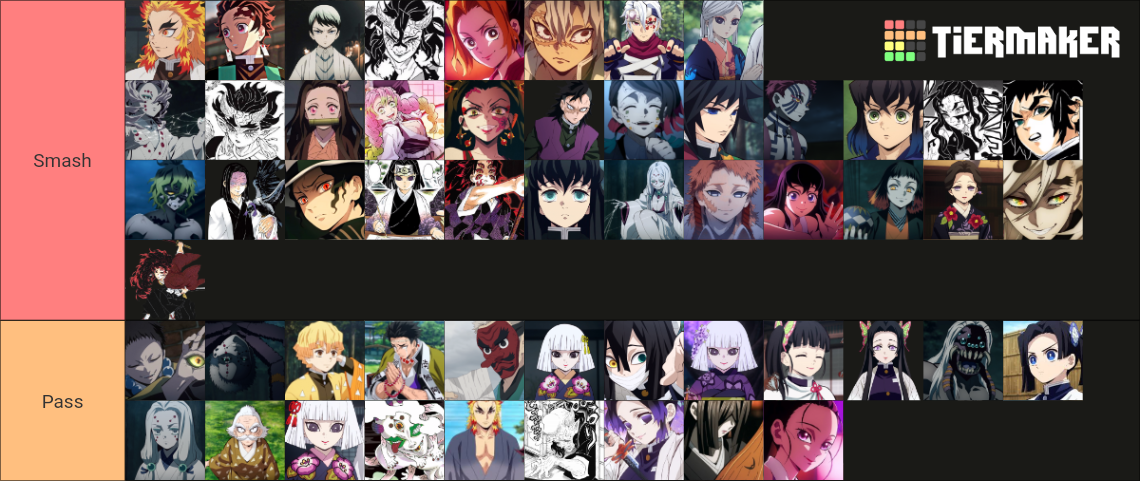 Demon Slayer Smash Or Pass Tier List Community Rankings TierMaker