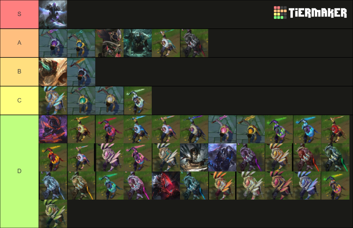 Pyke Skins Chromas UPDATED 2022 Ashen Knight Tier List Community