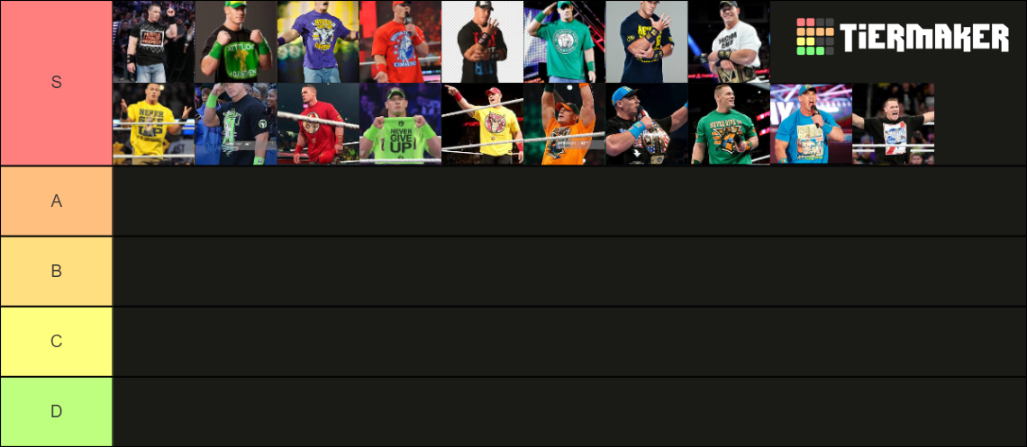 John Cena Attires Tier List Community Rankings TierMaker