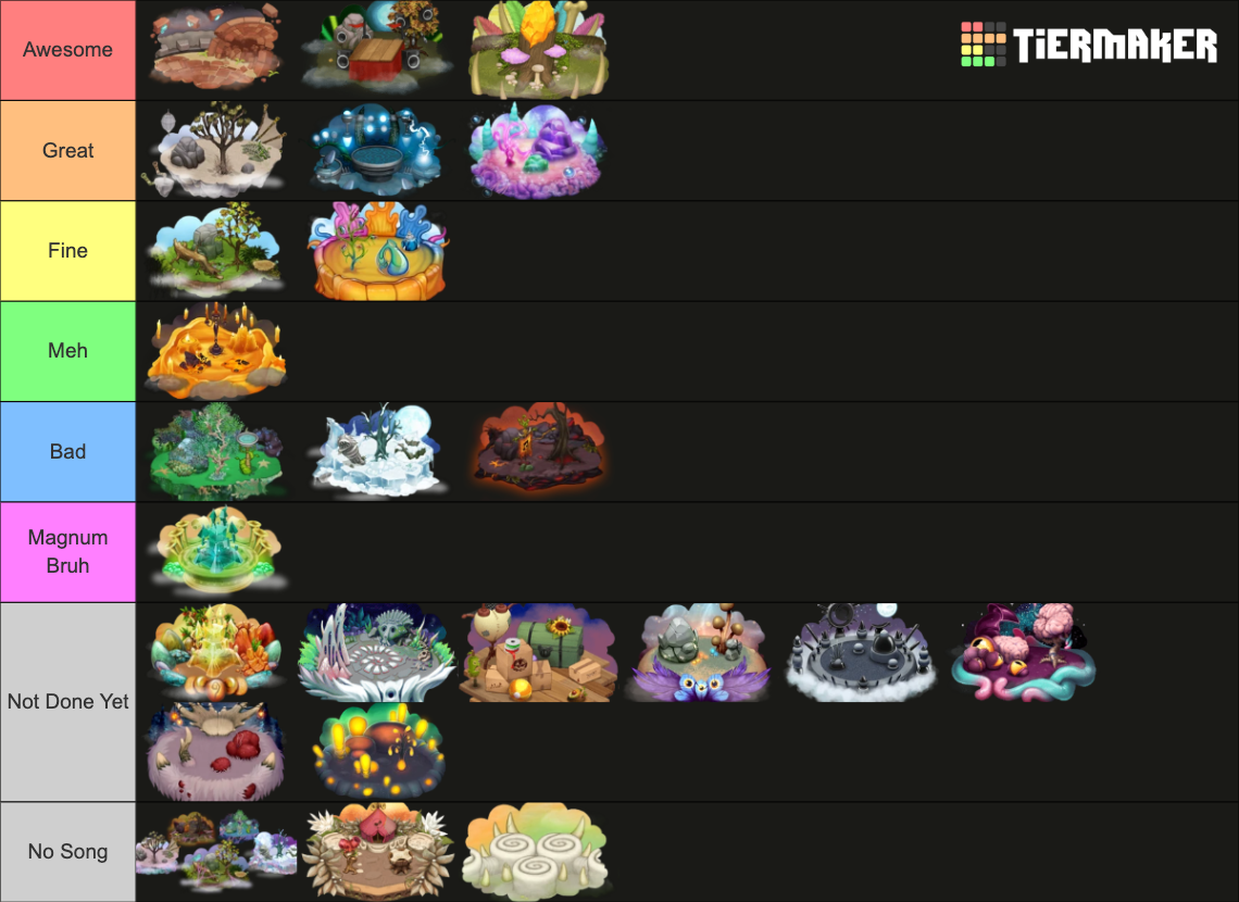 My Singing Monsters Island October Tier List Community Rankings