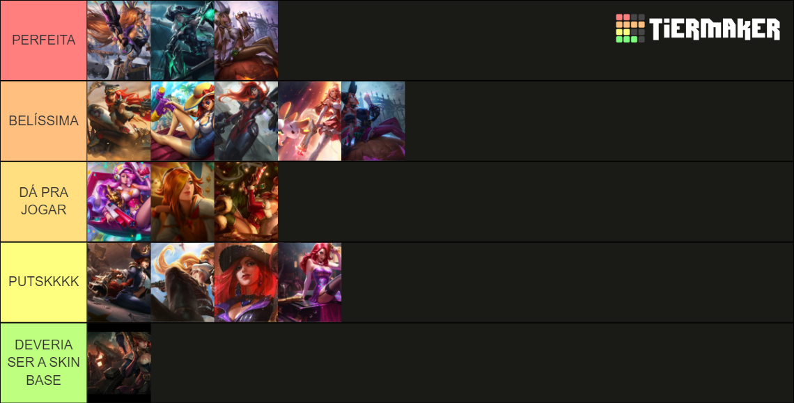 Miss Fortune Skins Tier List Community Rankings Tiermaker