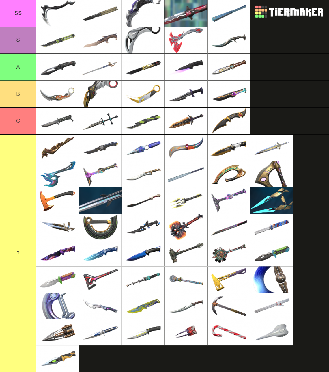 Valorant Knife Skins Until Feb Tier List Community Rankings