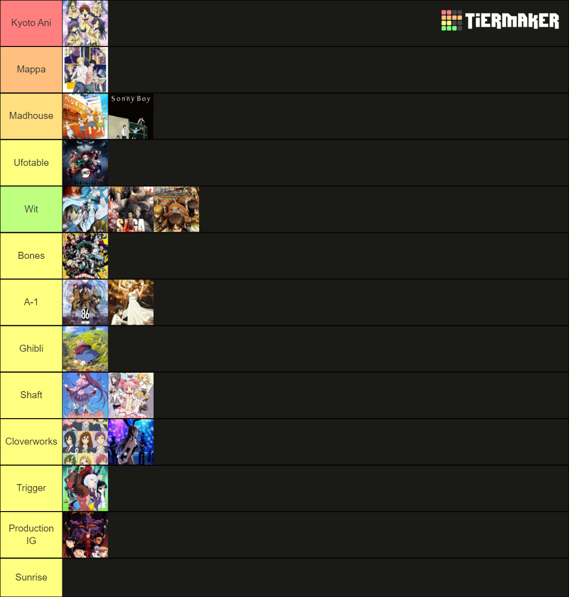 Anime Ive Seen Tier List Community Rankings TierMaker