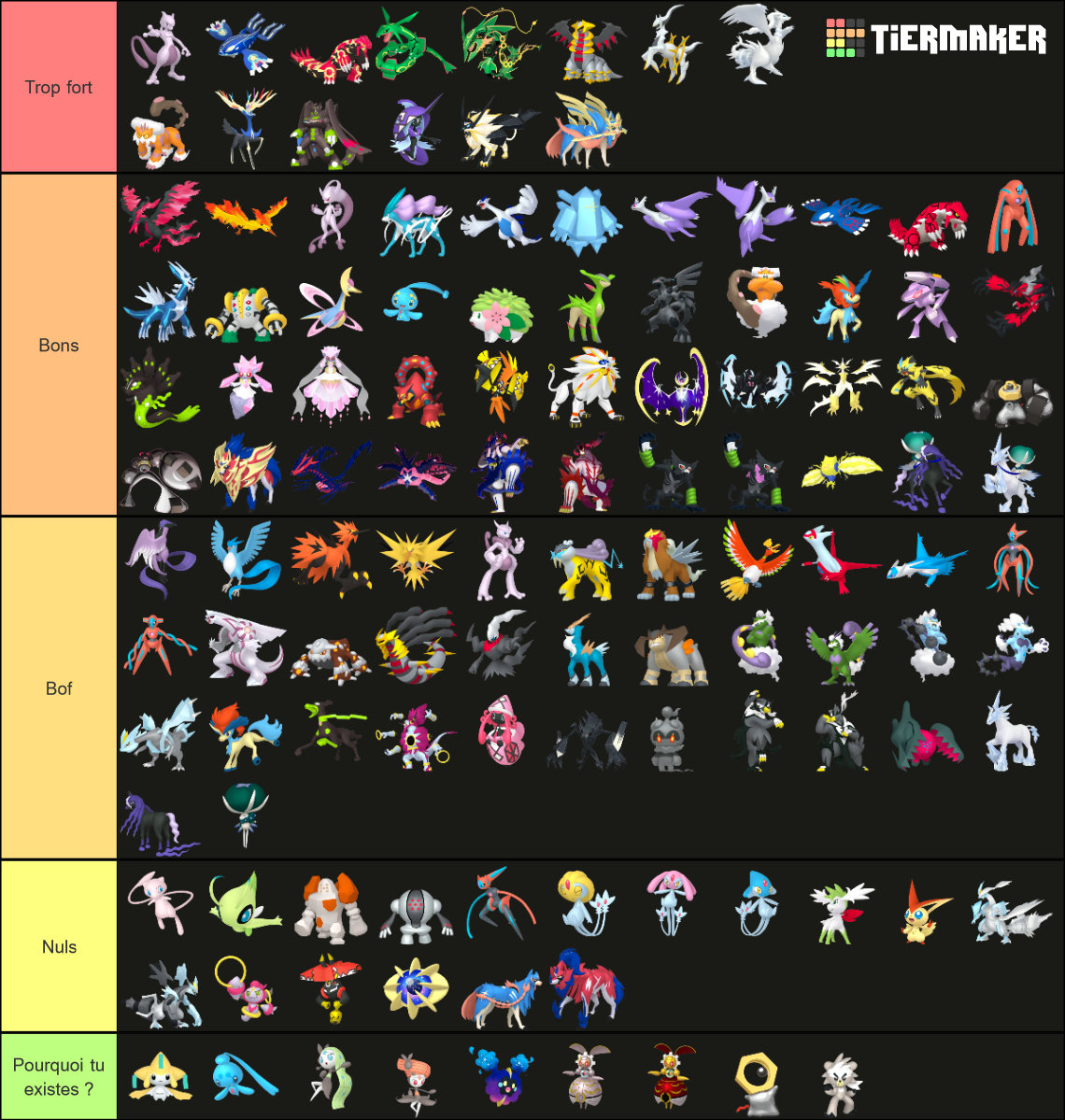 Pok Mon L Gendaires Fabuleux Tier List Community Rankings Tiermaker