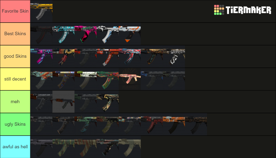 New Ak Skins Cs Go Tier List Community Rankings Tiermaker