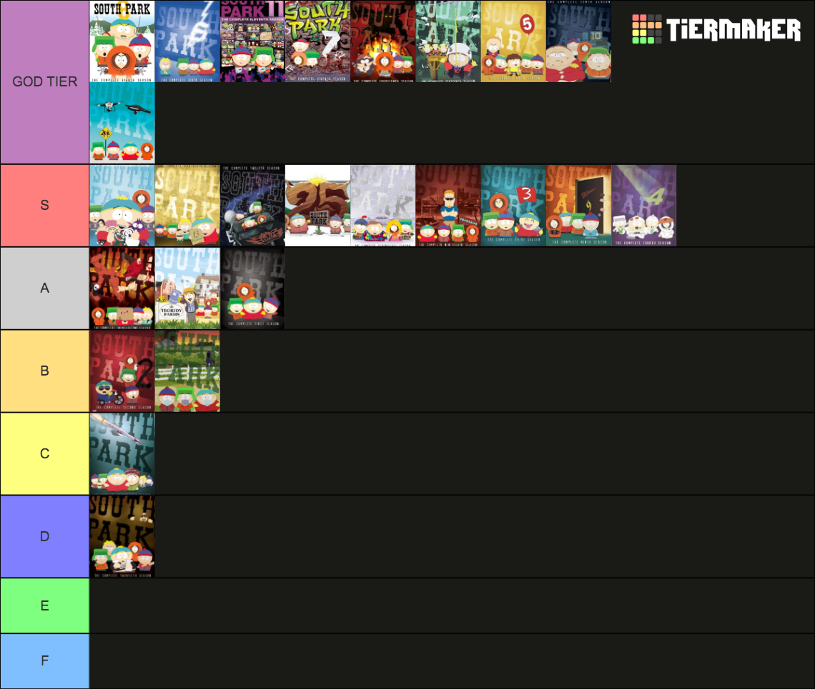 South Park Seasons Tier List Community Rankings Tiermaker