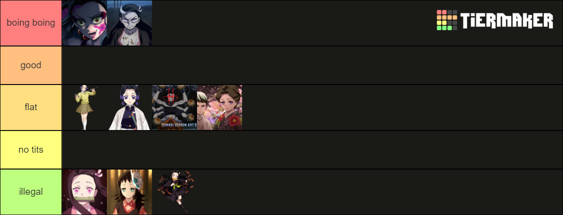 Demon Slayer Tits Tier List Community Rankings TierMaker