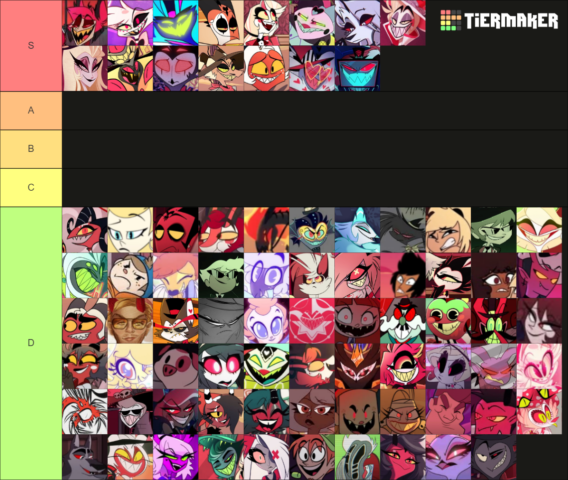 Ultimate Hazbin Hotel Helluva Boss Characters Tier List Community