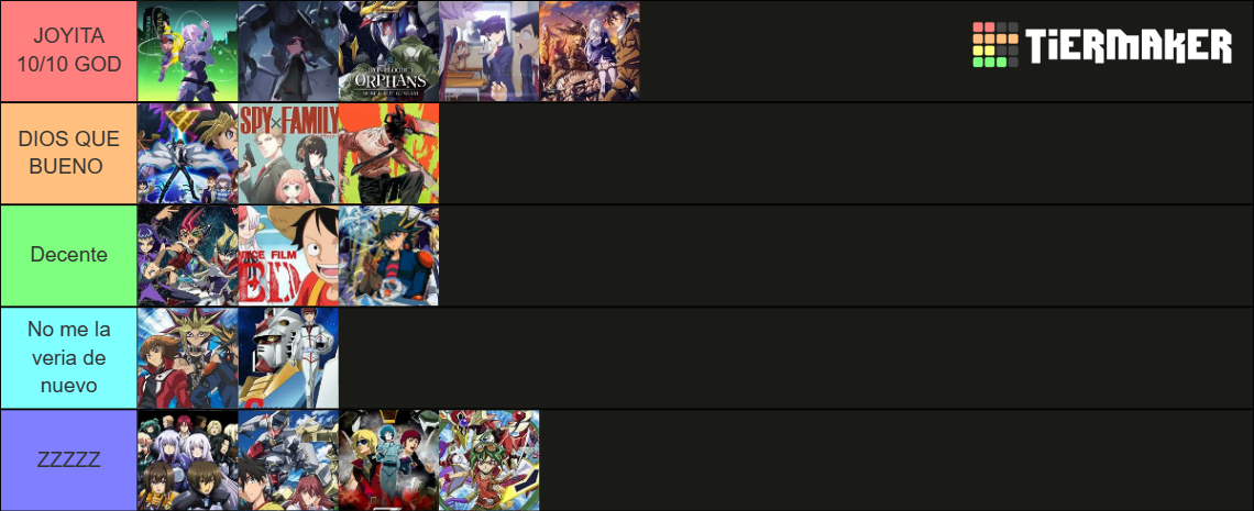 Animes que me vi este año XD Tier List Community Rankings TierMaker