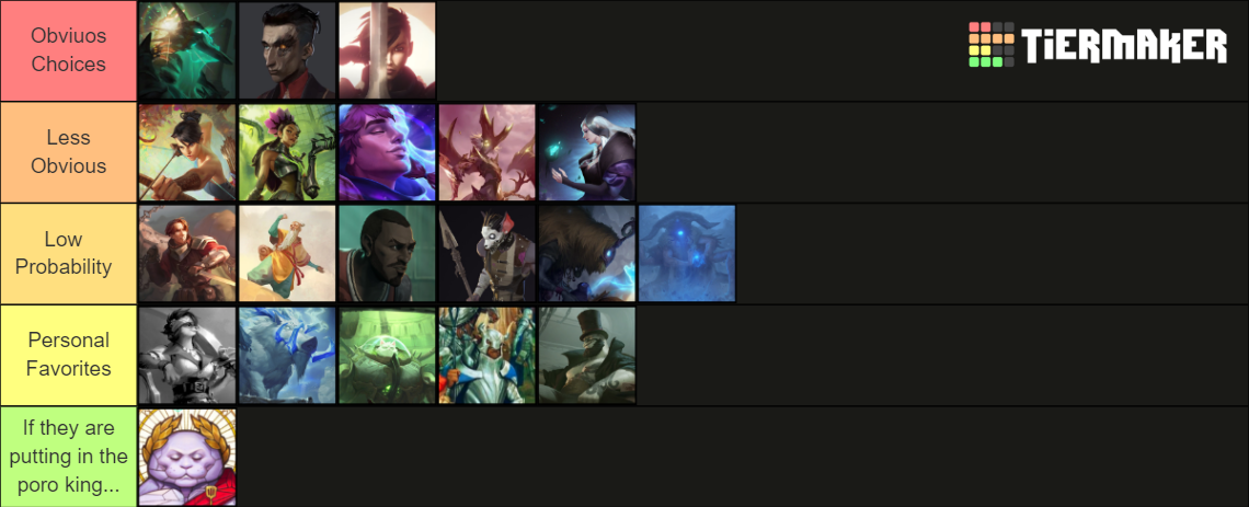 LoR Exclusives Tier List Community Rankings TierMaker