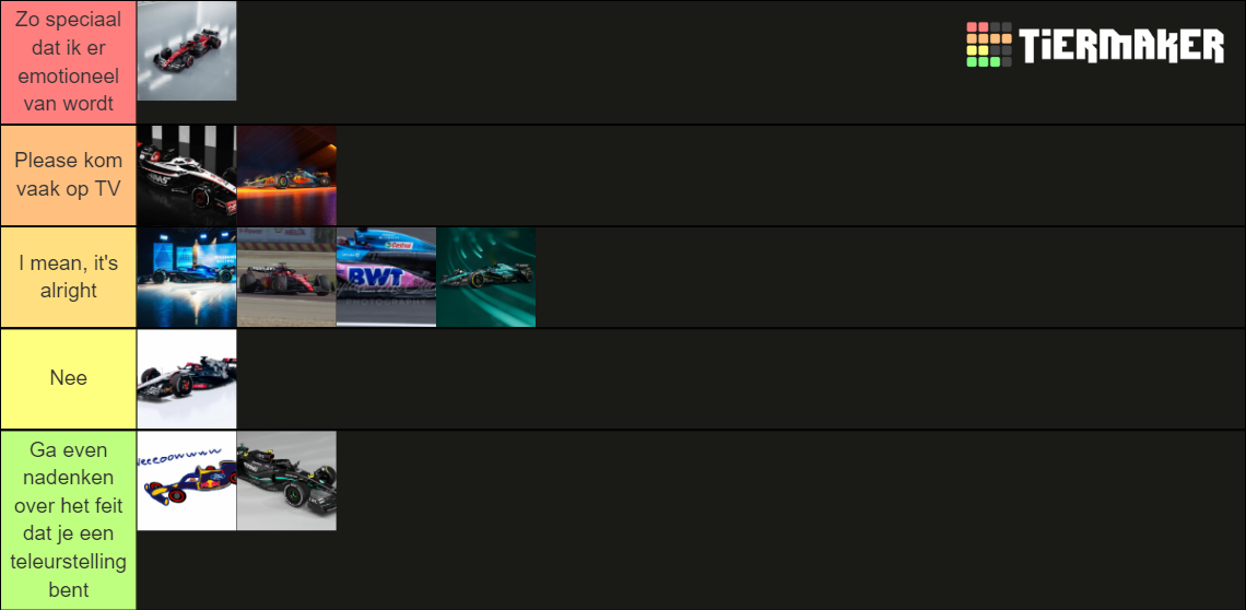 Formule Liveries Tier List Community Rankings Tiermaker