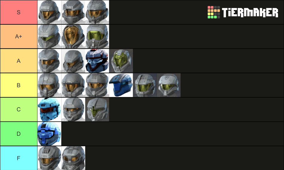 Halo Infinite MK7 Helmets Tier List Community Rankings TierMaker