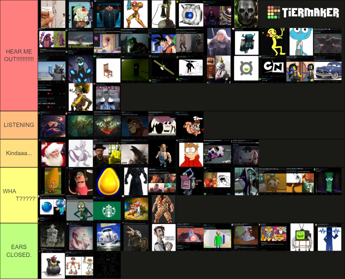 Your Worst Hear Me Outs Tier List Community Rankings TierMaker