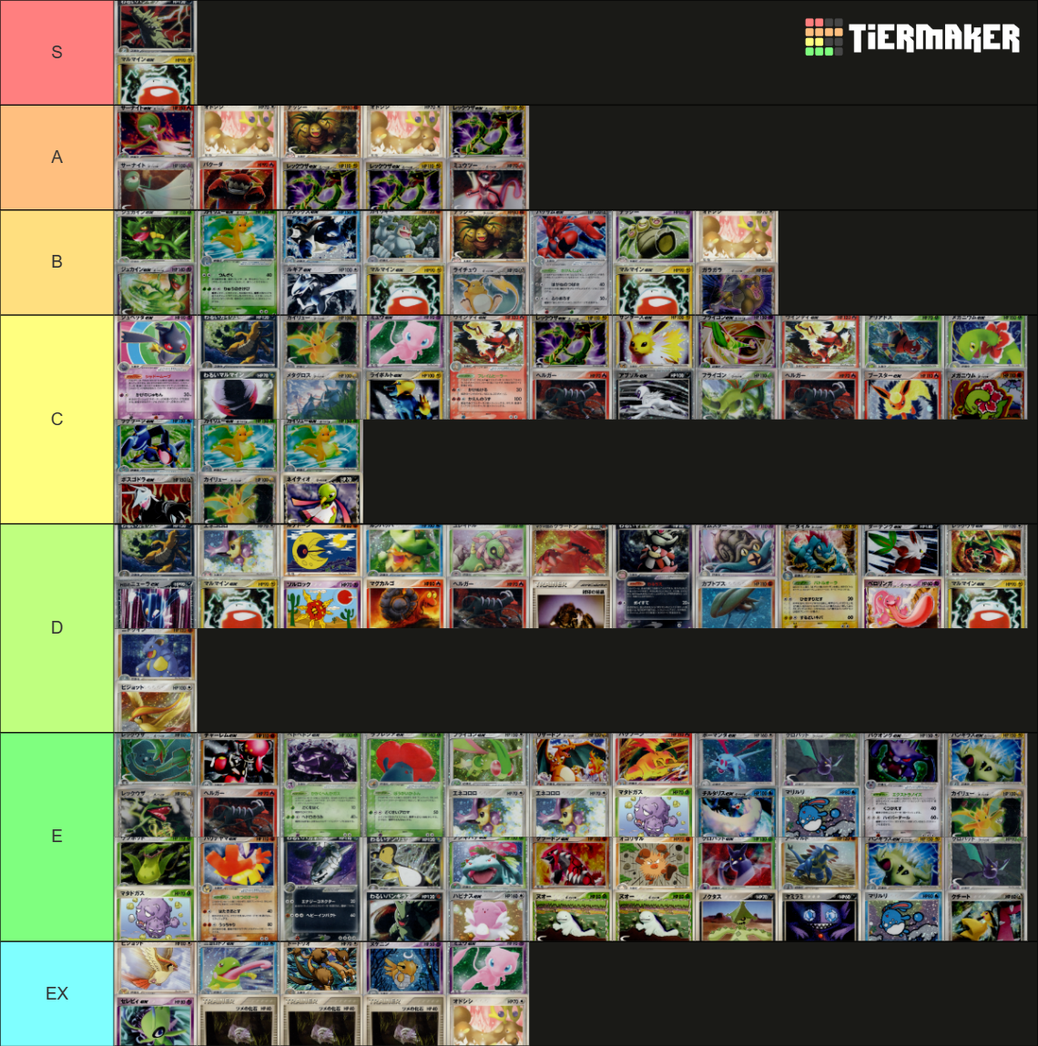 Pokemon TCG EX Series Tier List Community Rankings TierMaker