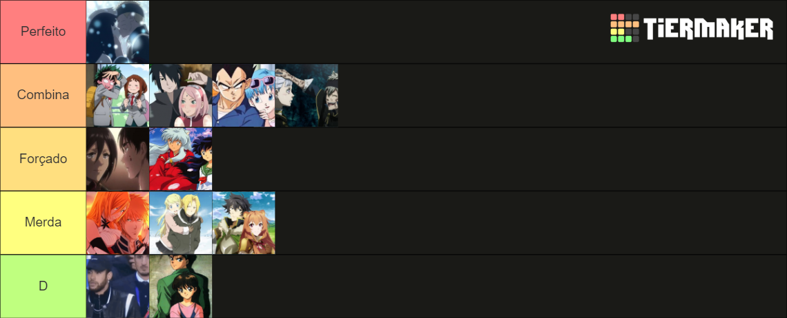 Melhores Casais De Anime Tier List Community Rankings Tiermaker