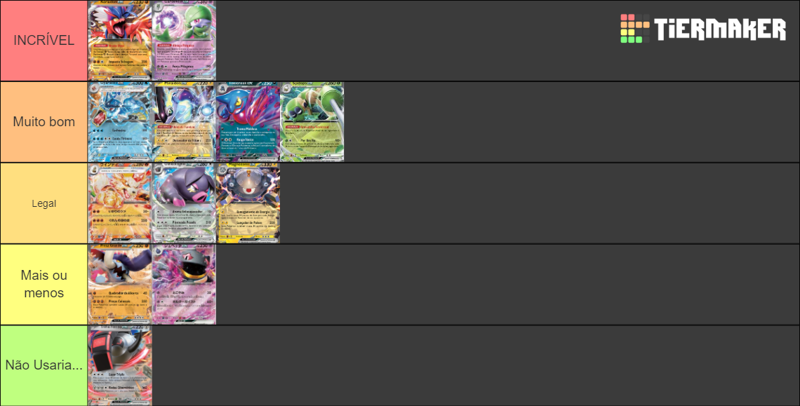 Cartas Ex Escarlate Violeta Pokémon TCG Tier List Community Rankings