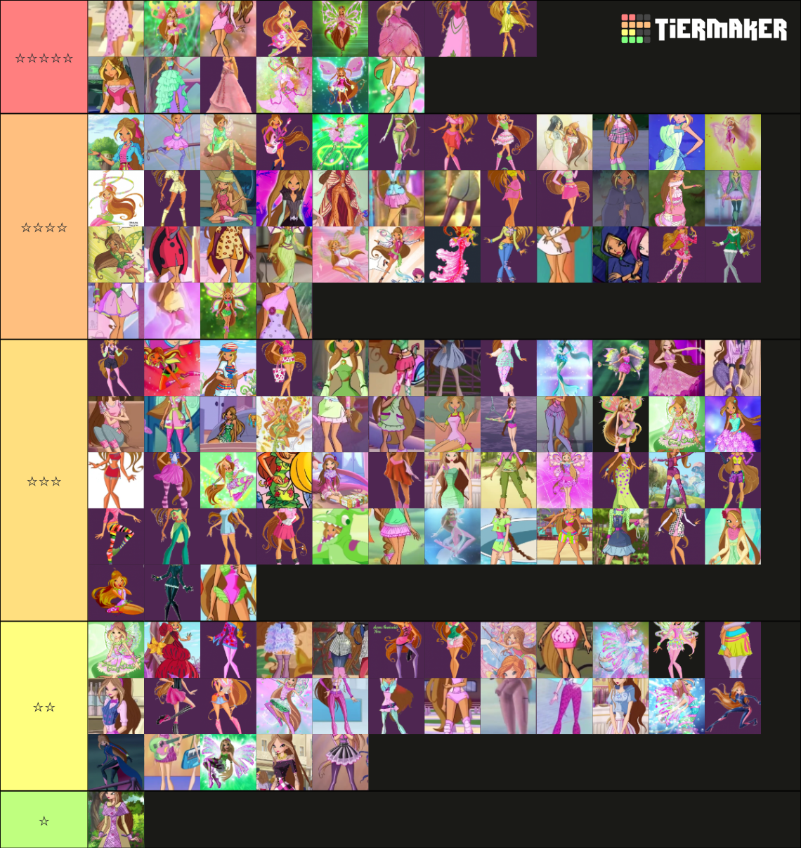 Winx Club All Flora Outfits Tier List Community Rankings TierMaker