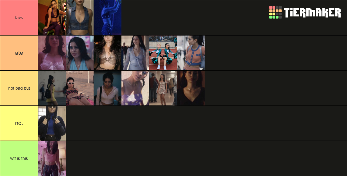 Maddy From Euphoria Outfits Tier List Community Rankings Tiermaker