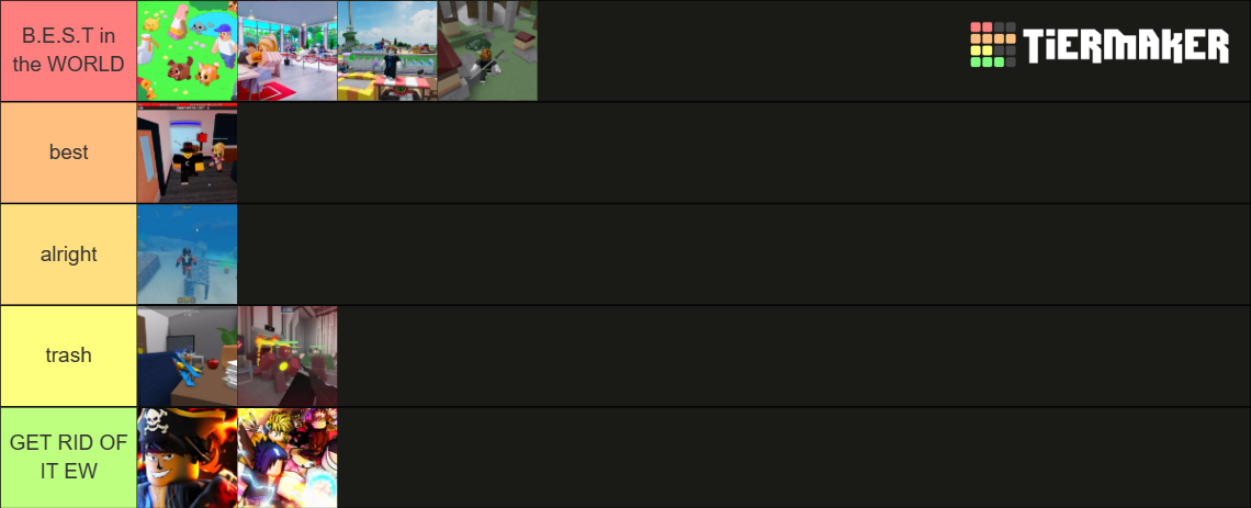 Just A Normal Roblox Game Tierlist Tier List Community Rankings