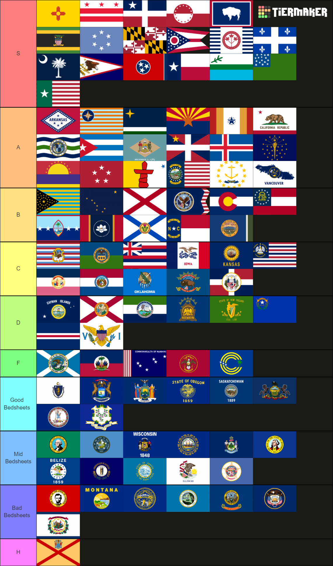 Tnc State Territory Flags Tier List Community Rankings Tiermaker