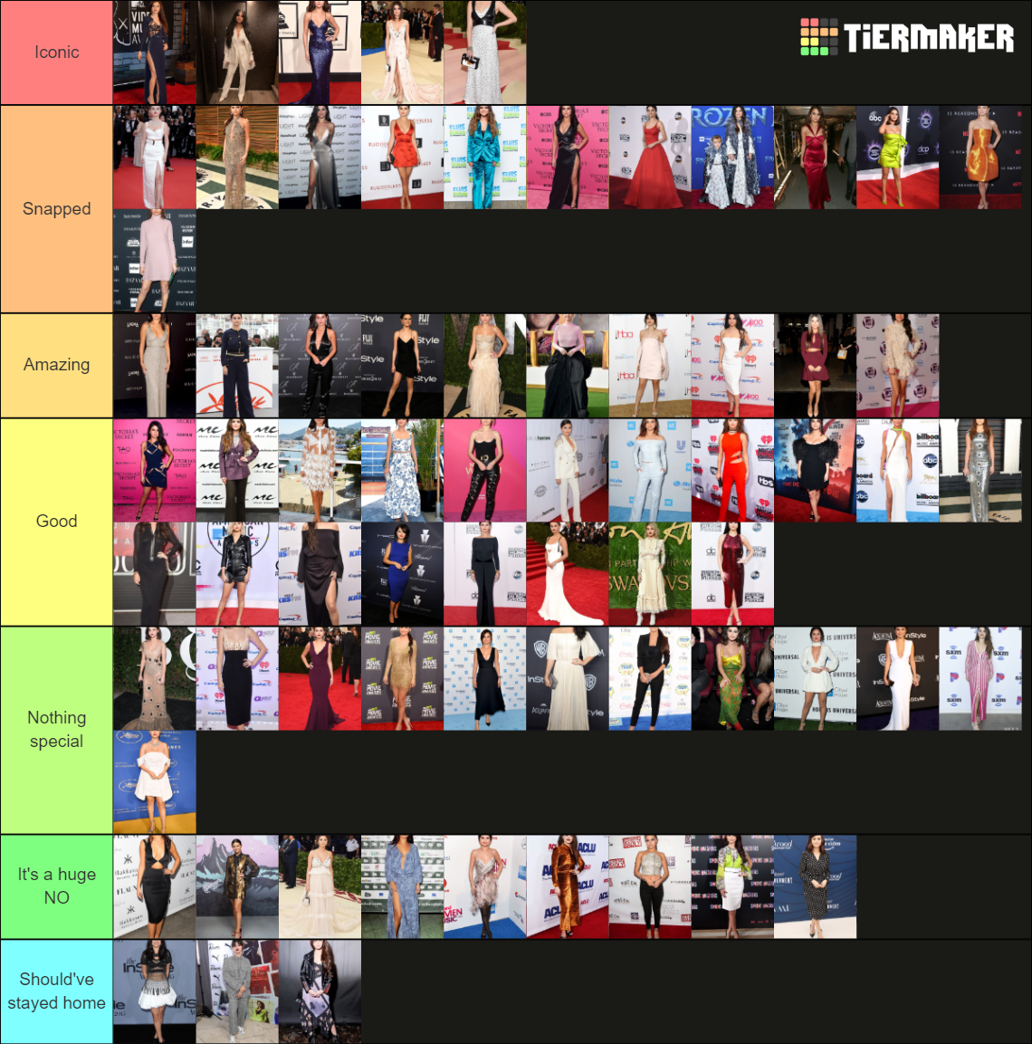 Selena Gomez Outfits Tier List Community Rankings TierMaker