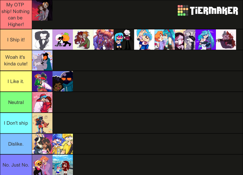 Friday Night Funkin FnF Ships TierList Fixed Tier List Community