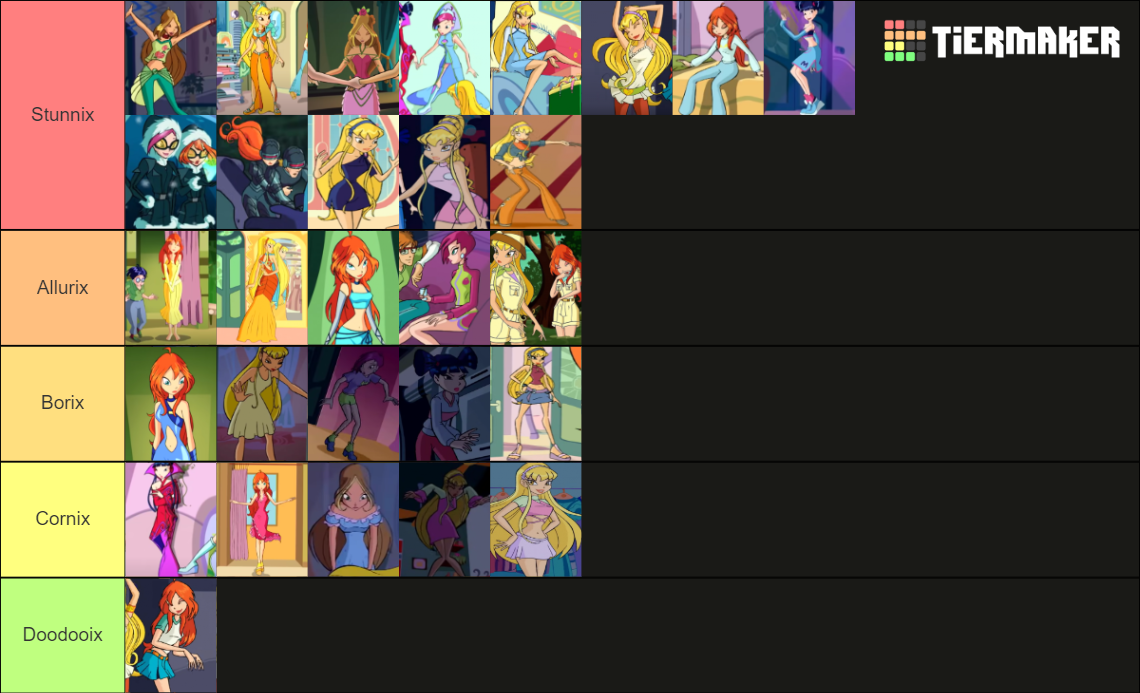 Winx Club S Misc Outfits Tier List Community Rankings Tiermaker