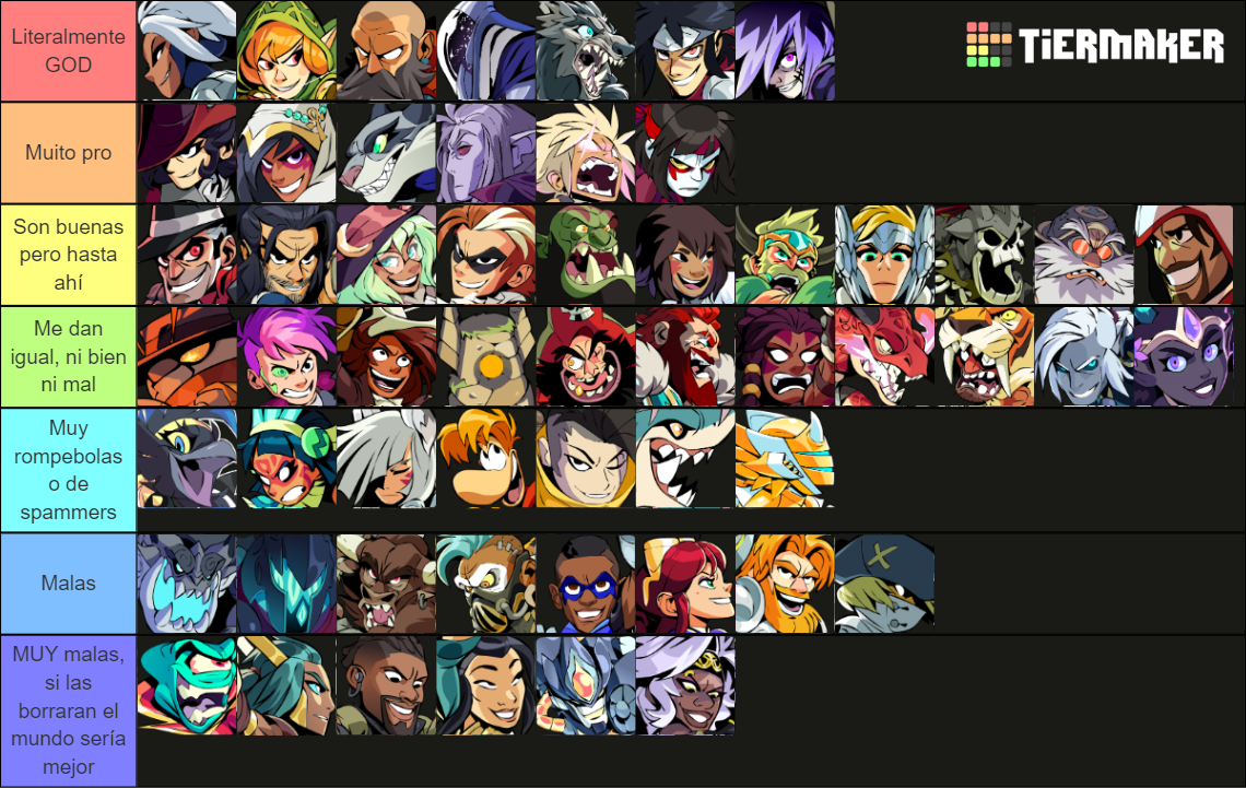 Brawlhalla Legends Tier List Community Rankings Tiermaker