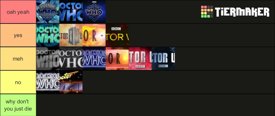 DOCTOR WHO LOGO S Tier List Community Rankings TierMaker