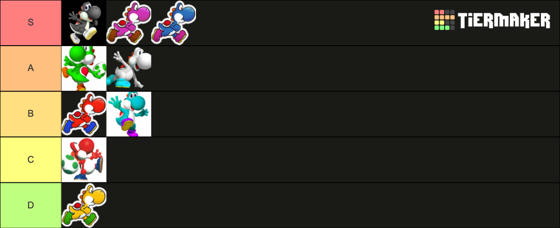 All Yoshi Colors Tier List Community Rankings Tiermaker