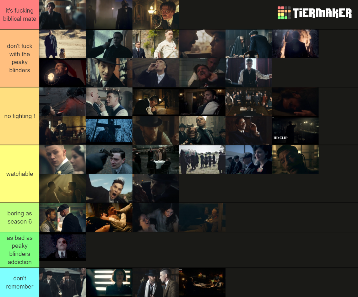 Peaky Blinders Best Moments Tier List Community Rankings Tiermaker 49698 Hot Sex Picture 