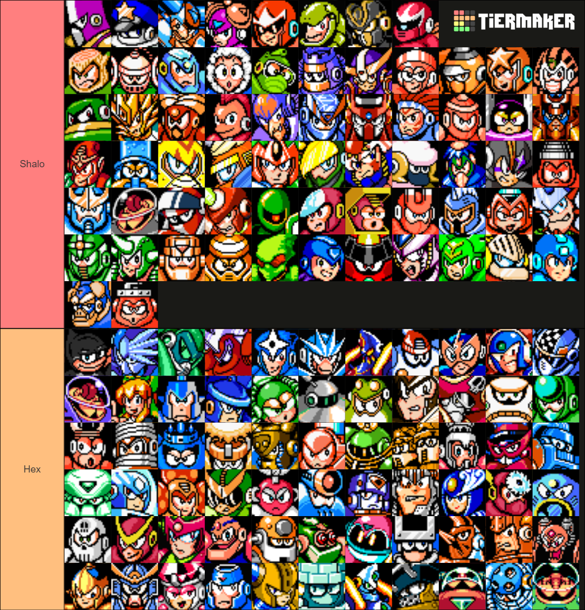 Best Megaman Characters Poster Included Non Canon Characters Tier List