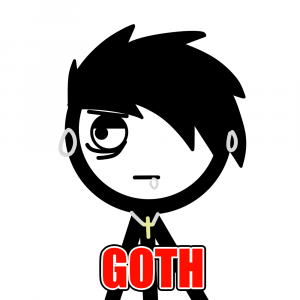 Goth — Types of kids at School option 11