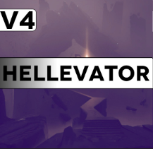V 4 Hellevator — All 121 Neon White Levels option 109