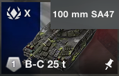 France Batchat 25t Stock Gun — WoTB ver11.11 Tier 10 tanks option 24